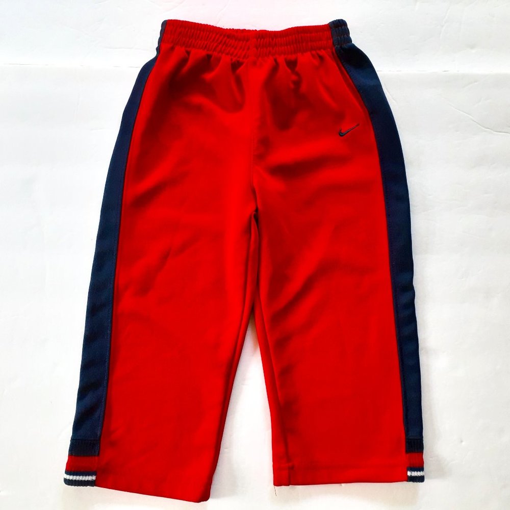 Nike Boys Pants Red Athletic Track Elastic Waist Gym 24 Months 2T Toddler